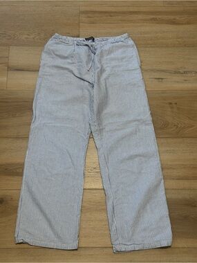 Brandy Melville Striped Drawstring Pants - Blue/White